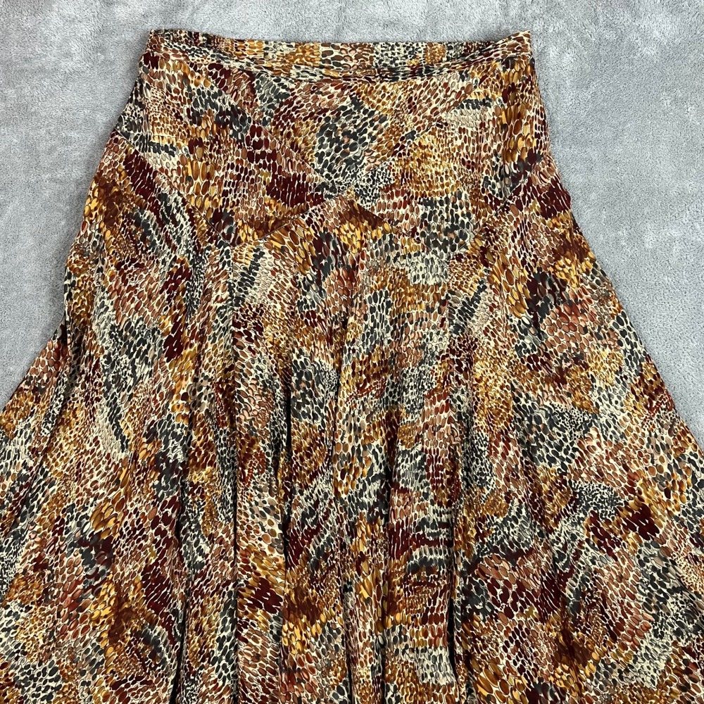 Jones New York Midi Skirt Womens 16W 100% Silk Abstract Multicolor - Picture 2 of 9